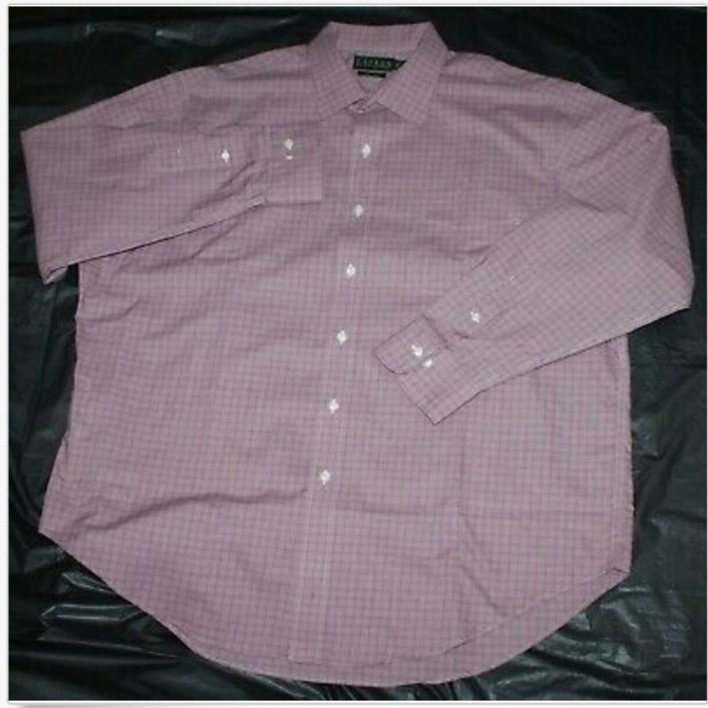 Lauren Ralph Lauren‎ Men's Long Sleeve Non Iron Shirt Size 17 1/2 34-35